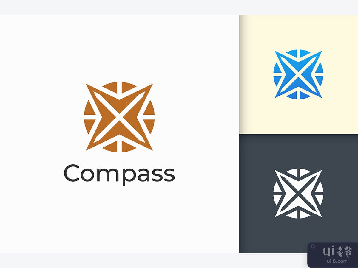 Compass Logo in Modern and Abstract