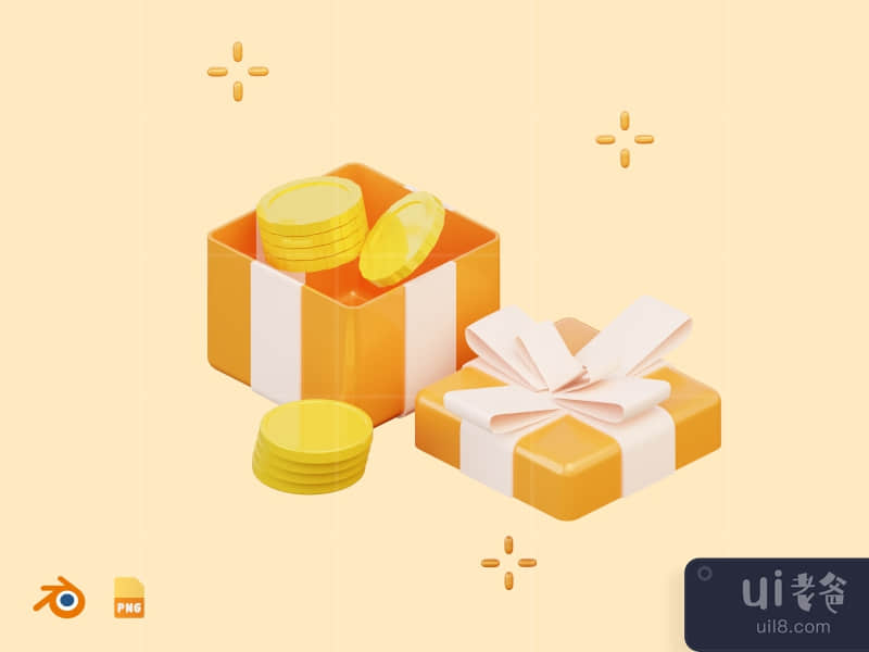 Coin Gift - 3D Sale & Marketing Illustration Pack