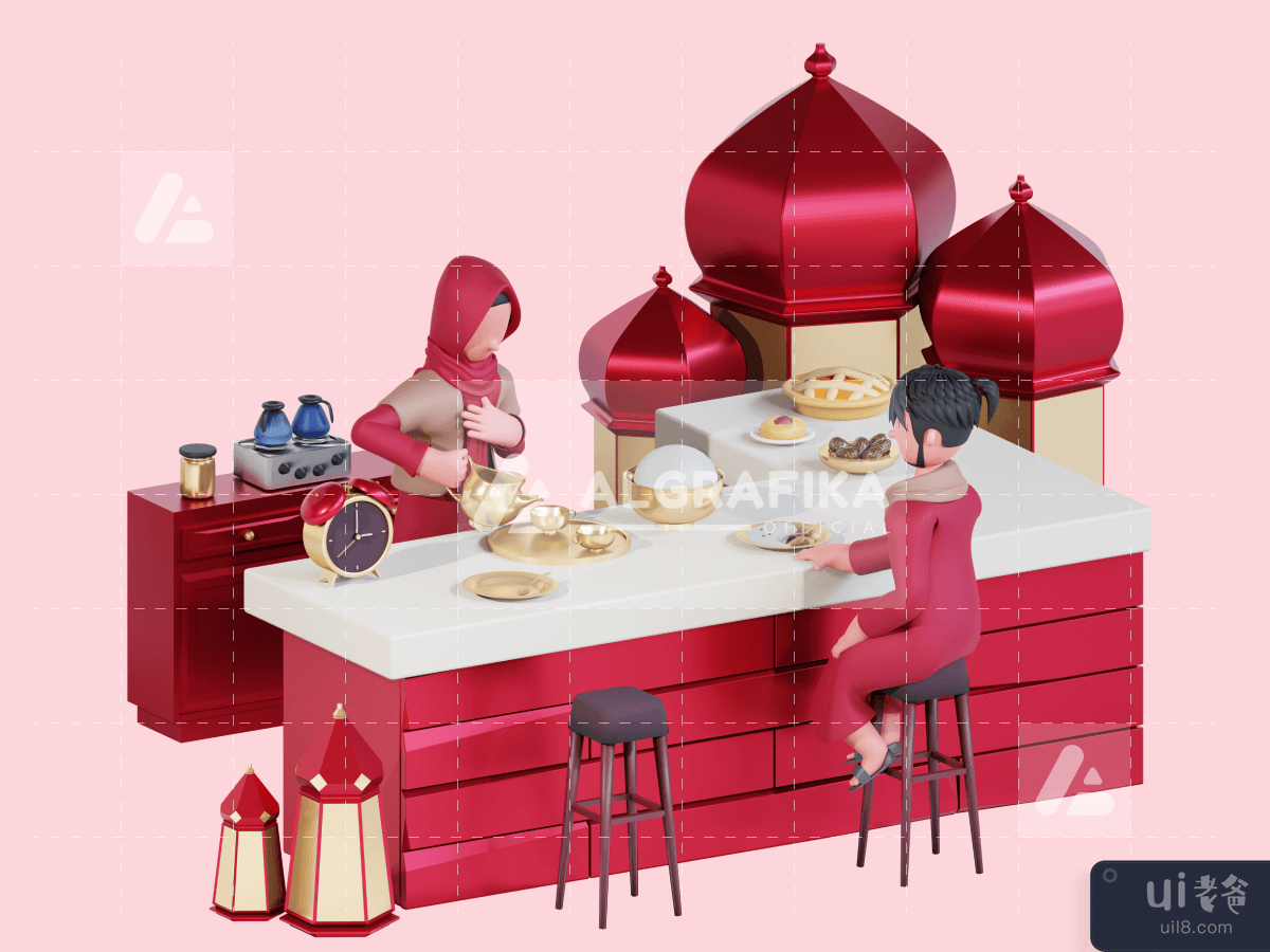  3D Character Illustration Ramadan Kareem