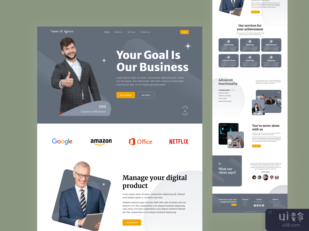 商业网站登陆页面(Business Website Landing Page)插图2