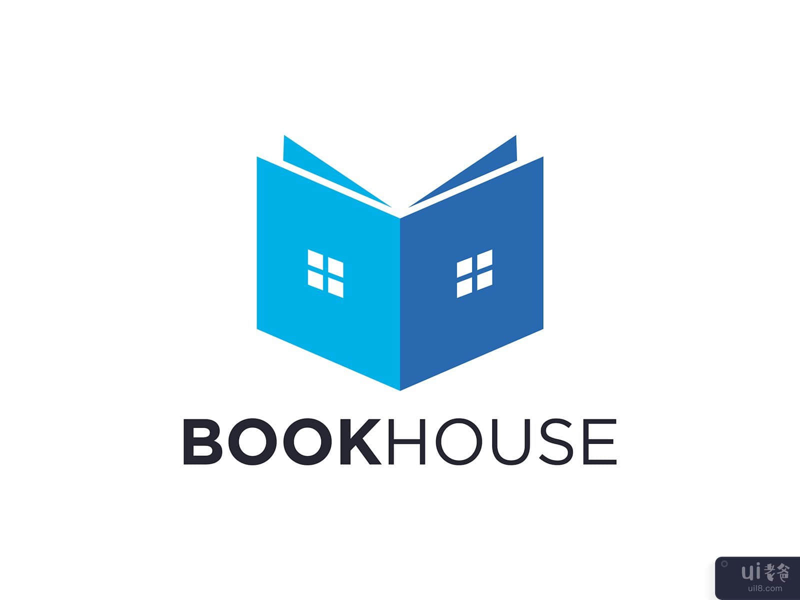 Book and house for logo designs concept editable vector