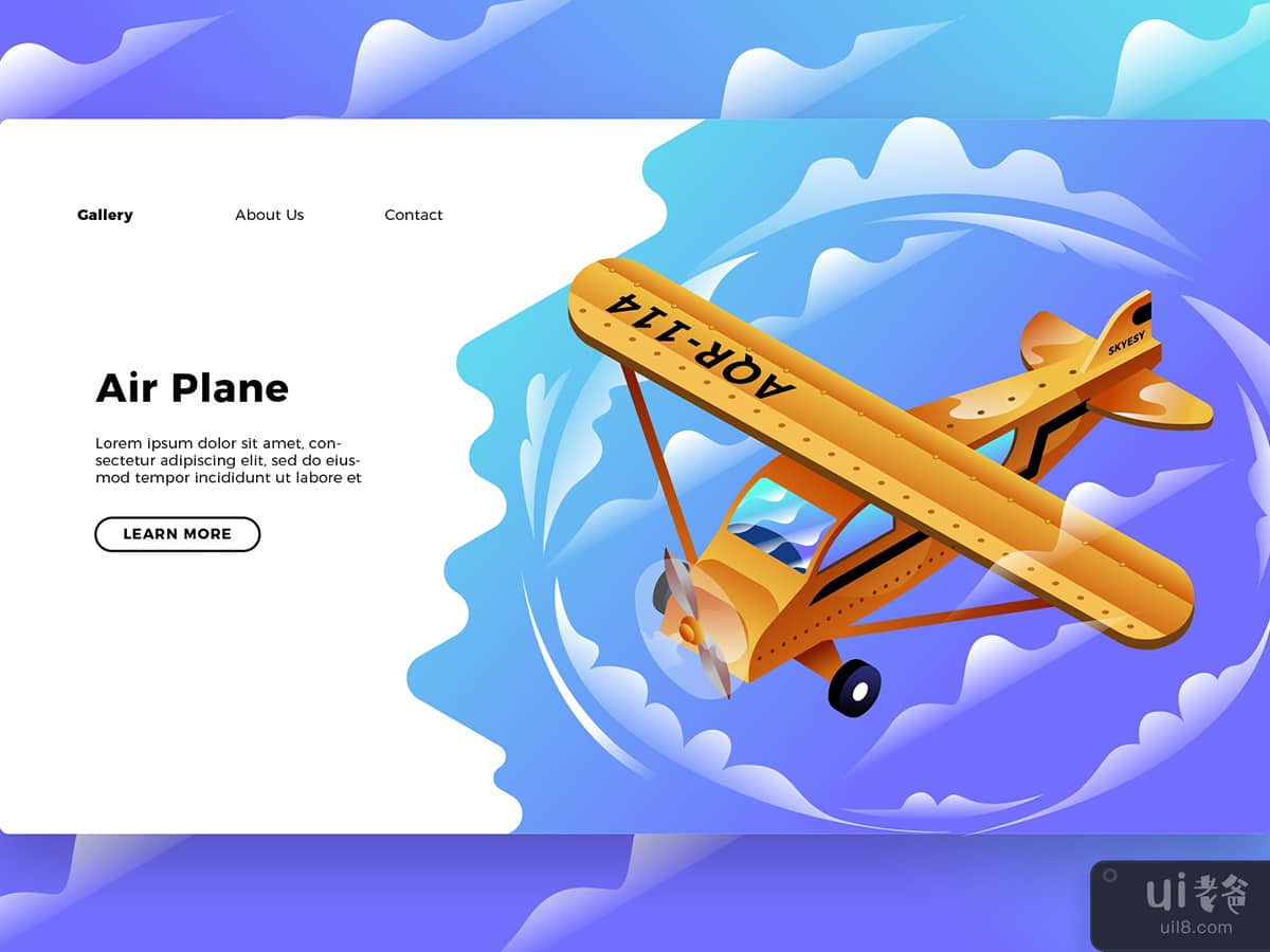 Air plane - Banner & Landing Page