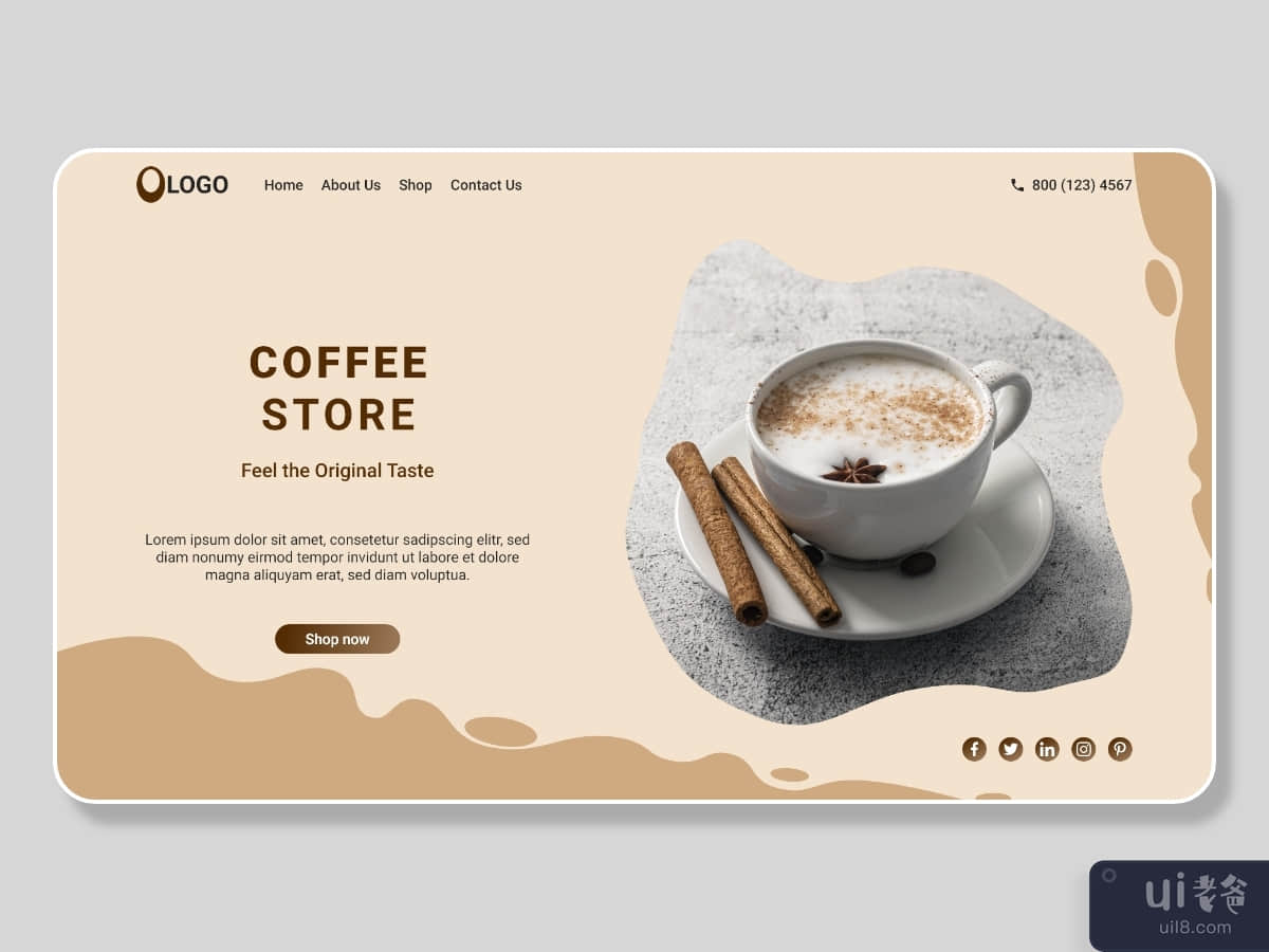 Coffee Shop Landing Page Design
