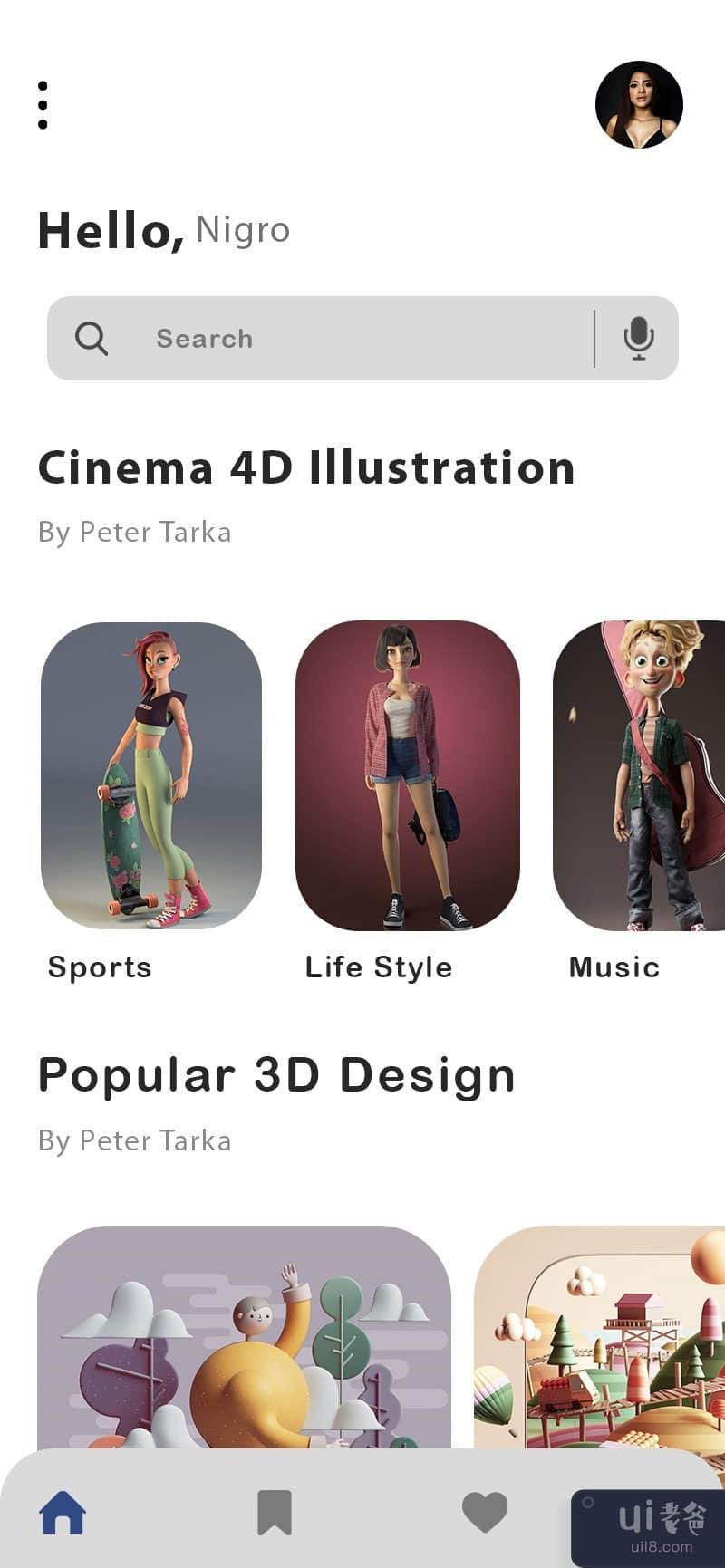 3D角色设计用户界面(3D Character Design UI)插图2