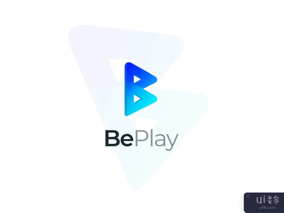 B + 播放媒体标志品牌 | B 标志 |媒体标志 |播放徽标 | B 抽象标志(B + Play Media Logo Branding | B Logo | Media Logo | Play Logo | B Abstract Logo)插图2