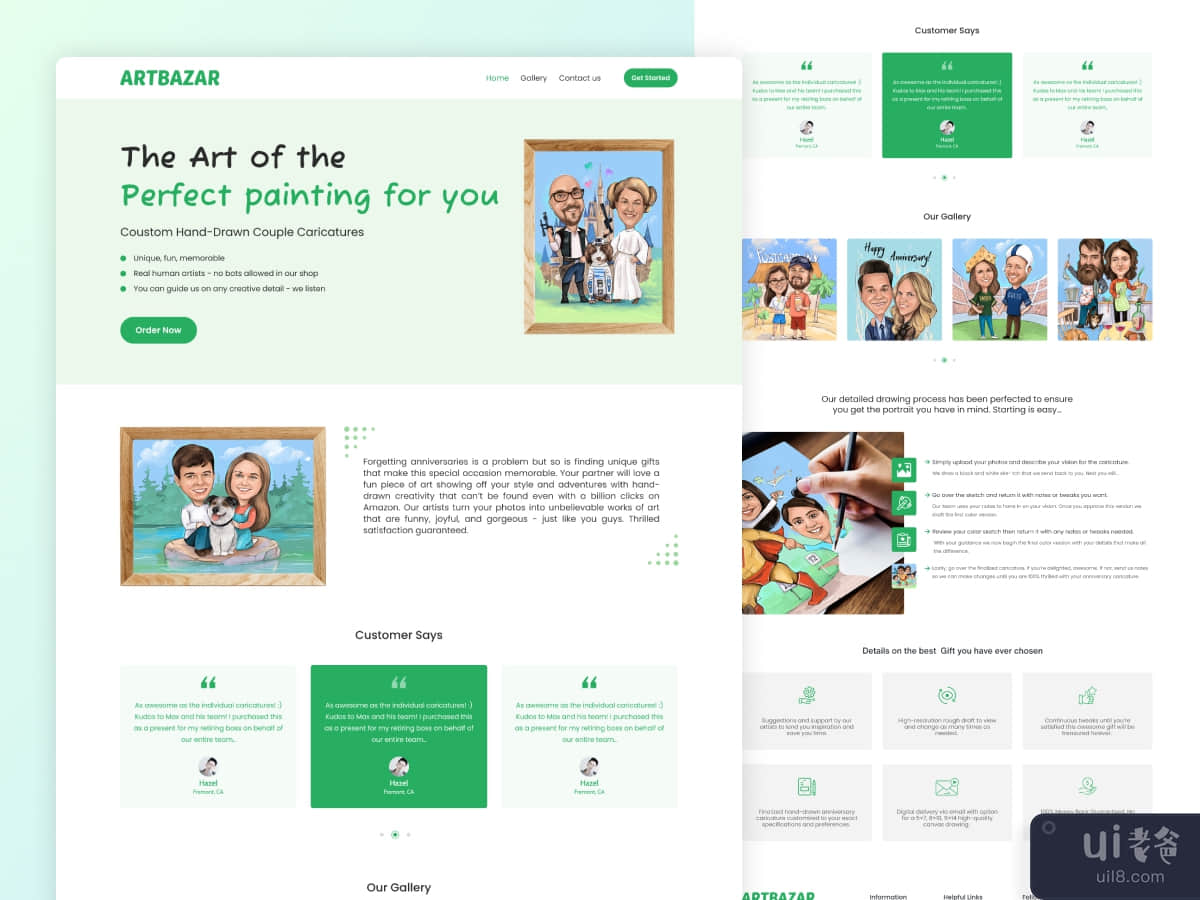 Artbazar Website Landing Page Design