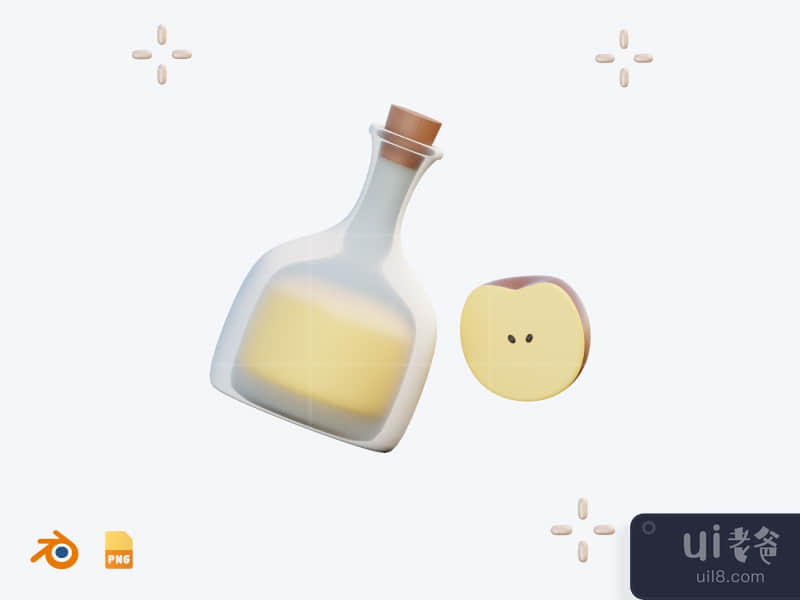 Apple Cider - 3D Autumn Illustration Pack