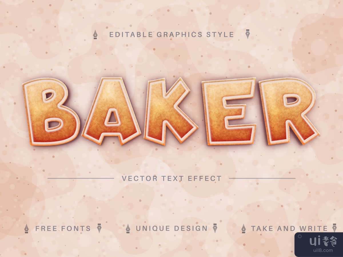 Biscuit - Editable Text Effect, Font Style