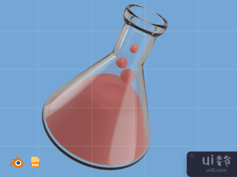 Chemical Flask - 3D Healthcare Illustration Pack