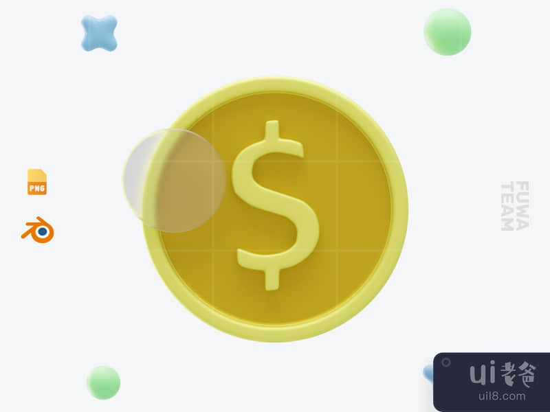 Coin - 3D Business and Finance icon pack (front)