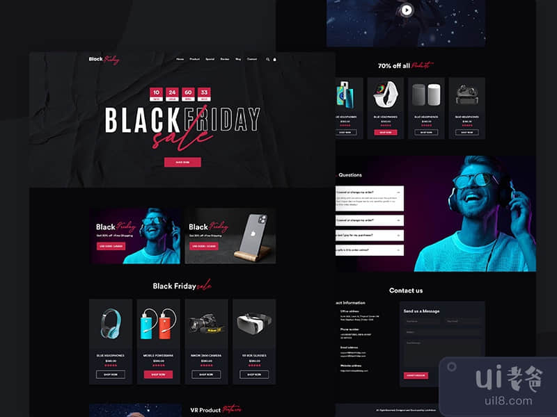 Black Friday Landing page Web Template