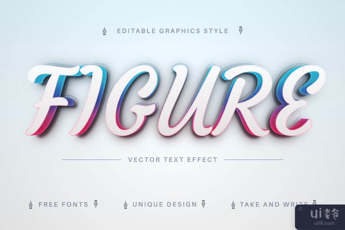 颜色画笔 - 可编辑的文字效果，字体样式(Color Brush - Editable Text Effect, Font Style)插图2
