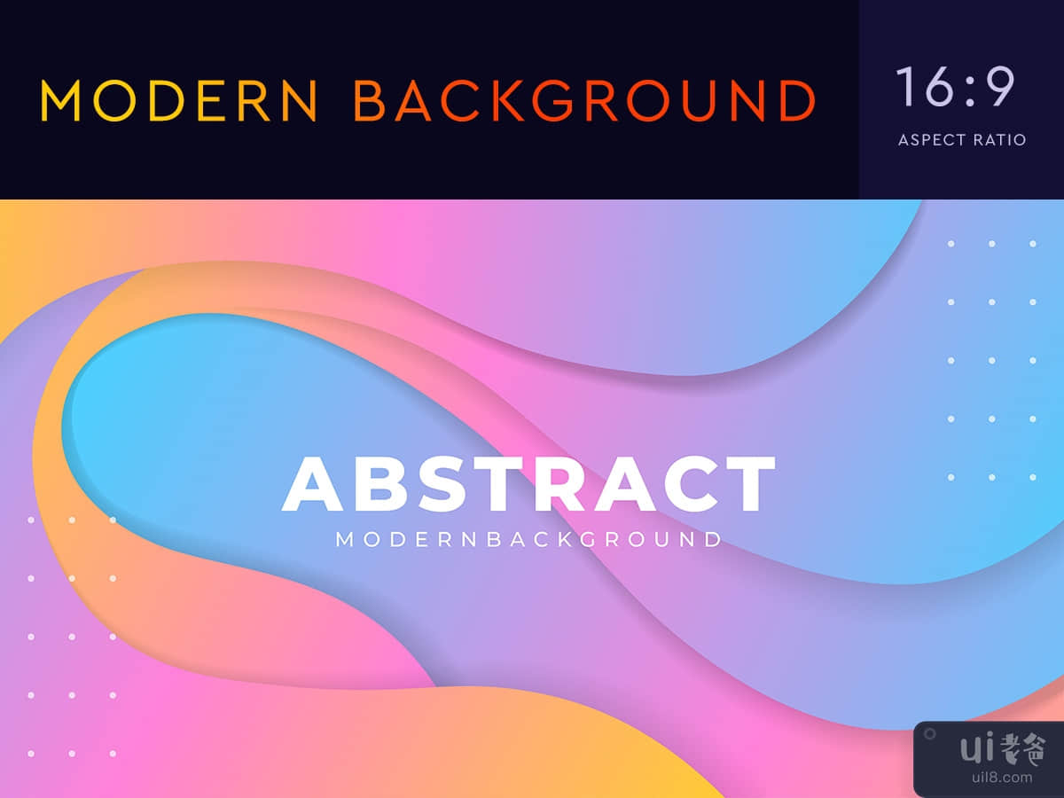 Abstract modern gradient papercut background