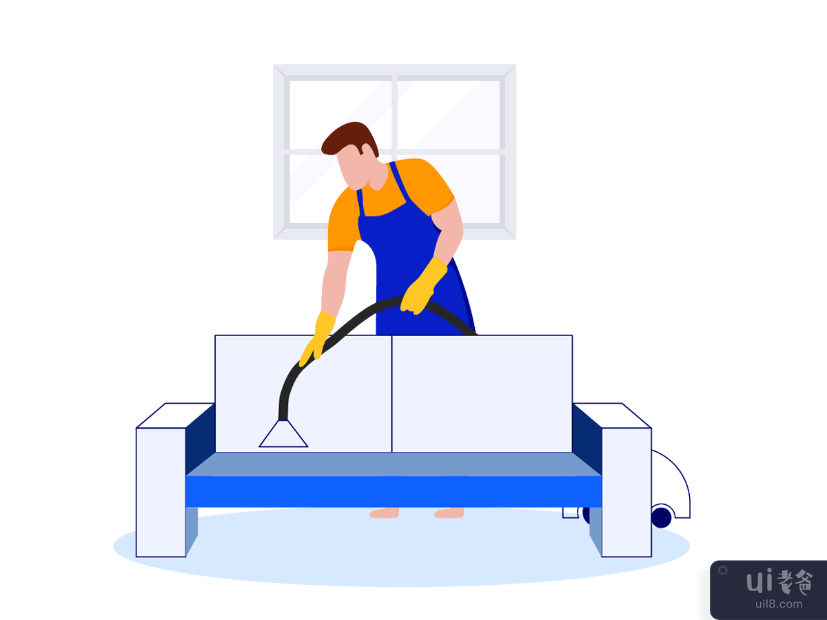 Clearing Sofa with vacuum cleaner 
