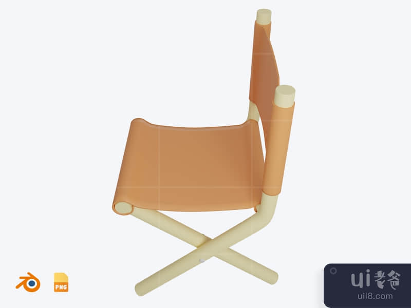 Camping Chair - 3D Camping Illustration Pack