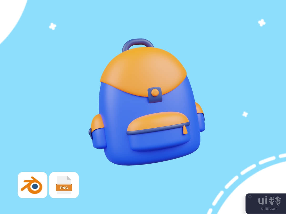 Backpack - Education 3D Illustration Pack