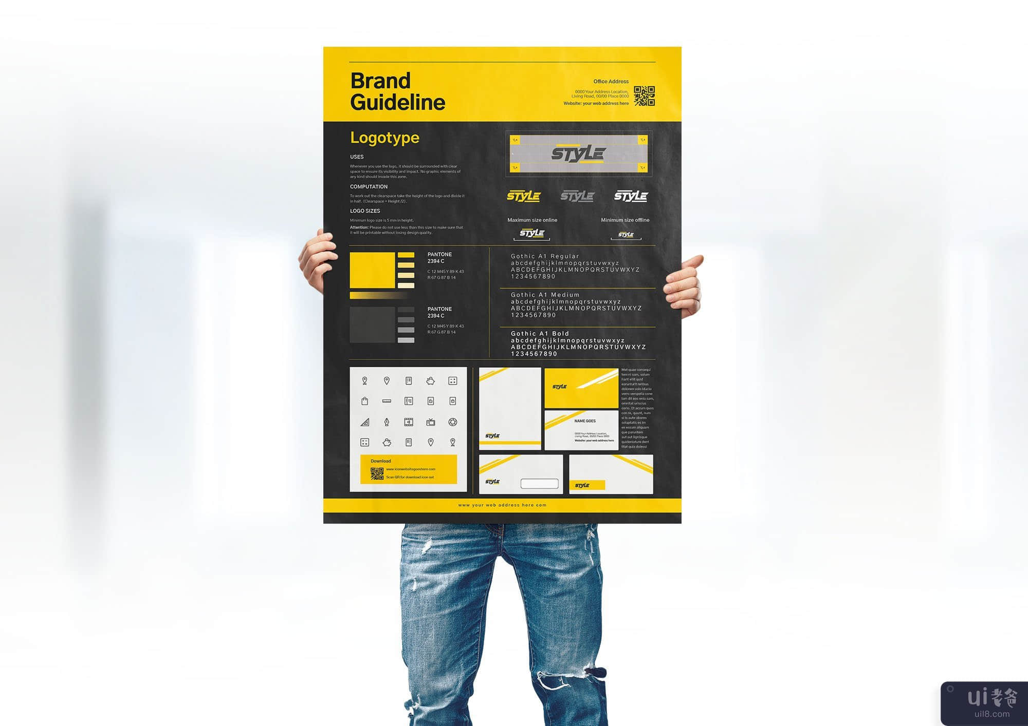 A3 品牌指南海报 Din A3 品牌指南海报(A3 Brand Guideline poster Din A3 Brand Guideline poster)插图6