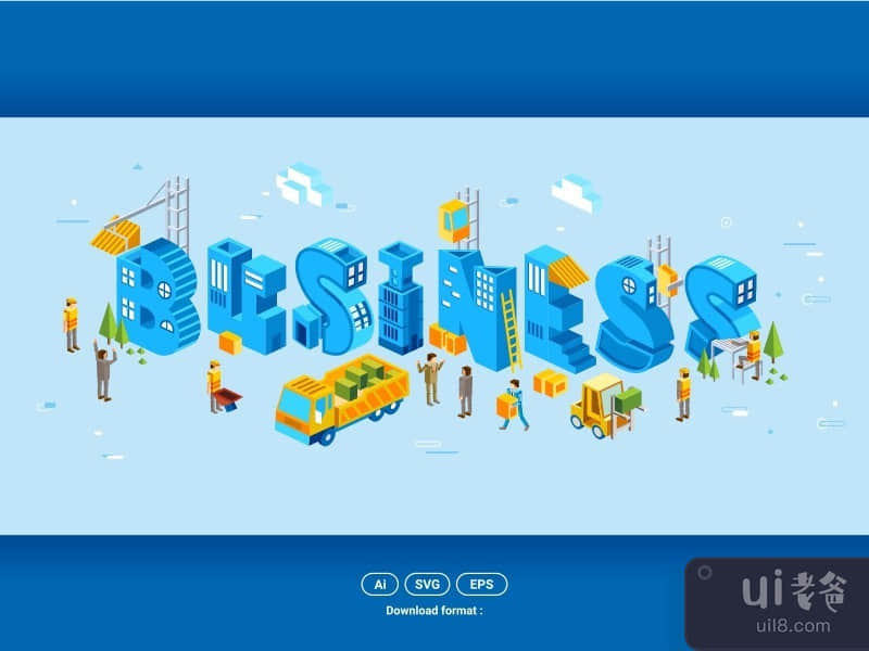 Business letter isometric build activity