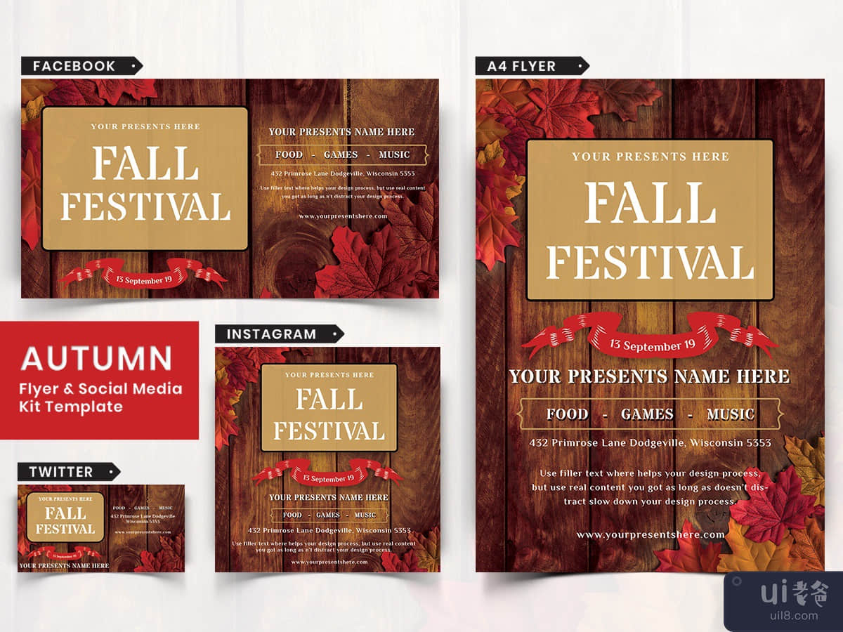 Autumn Festival Flyer & Social Media Pack-06