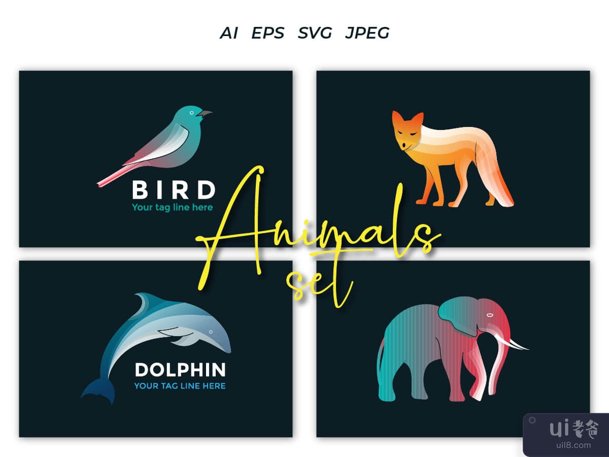 Animals set vector illustration 