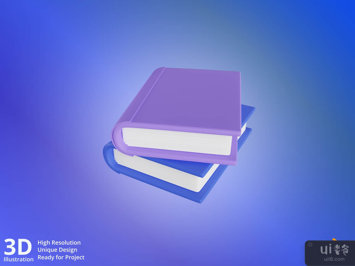 Books - Education 3D Illustration