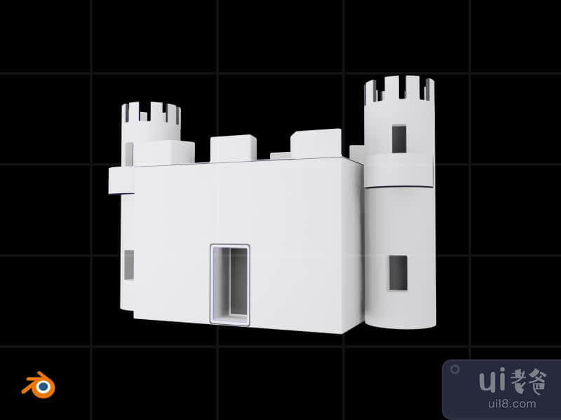 Castle - 3D Futuristic game item