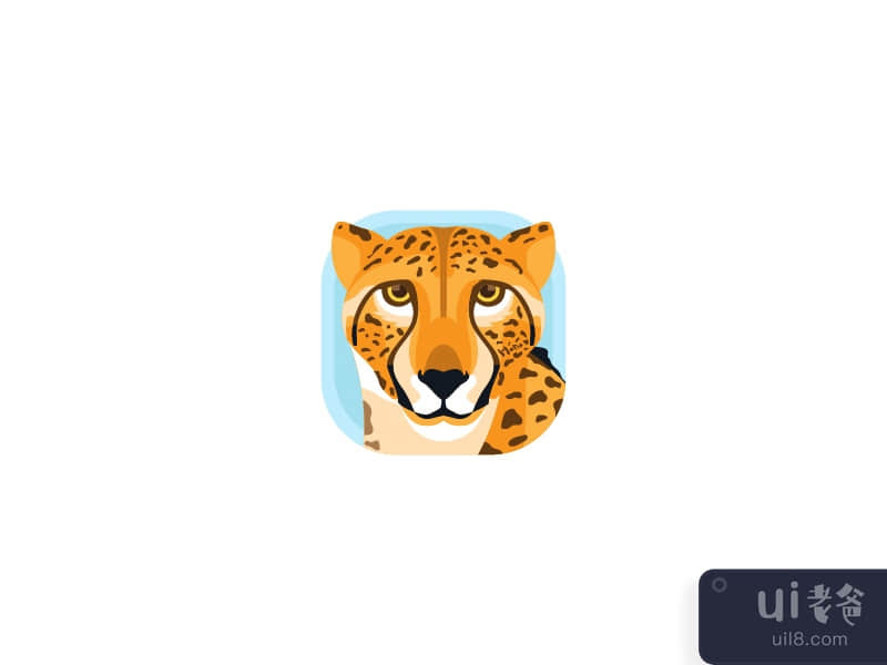 Cheetah app logo illustration vector