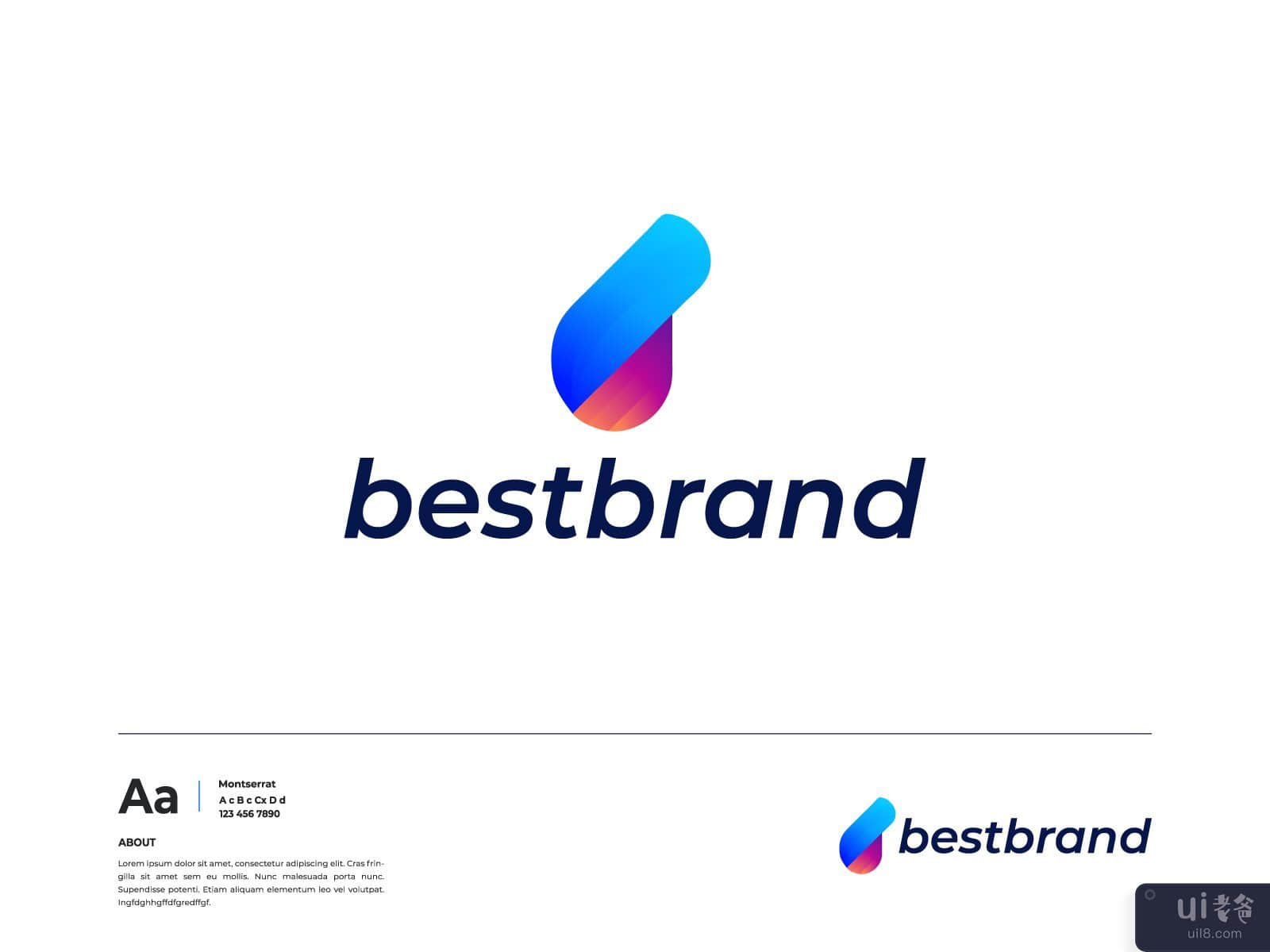 B letter modern logo design vector