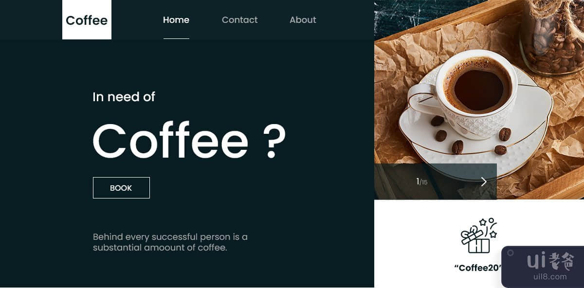 咖啡网页登陆页面(Coffee Web Landing Page)插图2