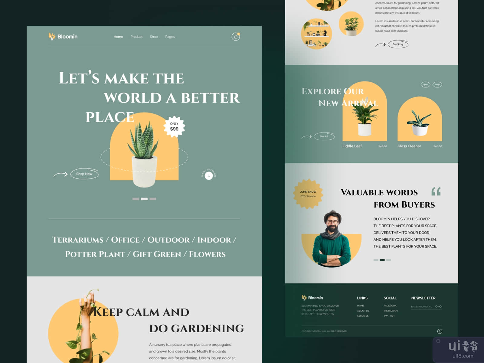 Bloomin - Plant Shop Landing Page