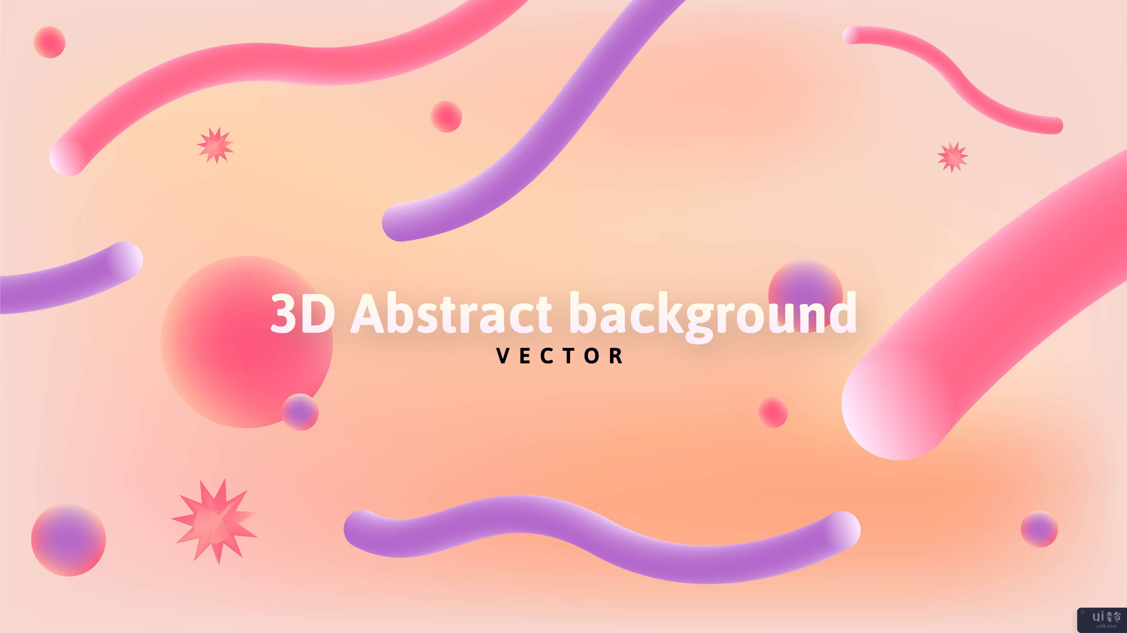 抽象的 3D 背景或壁纸(Abstract 3D Background or Wallpaper)插图2