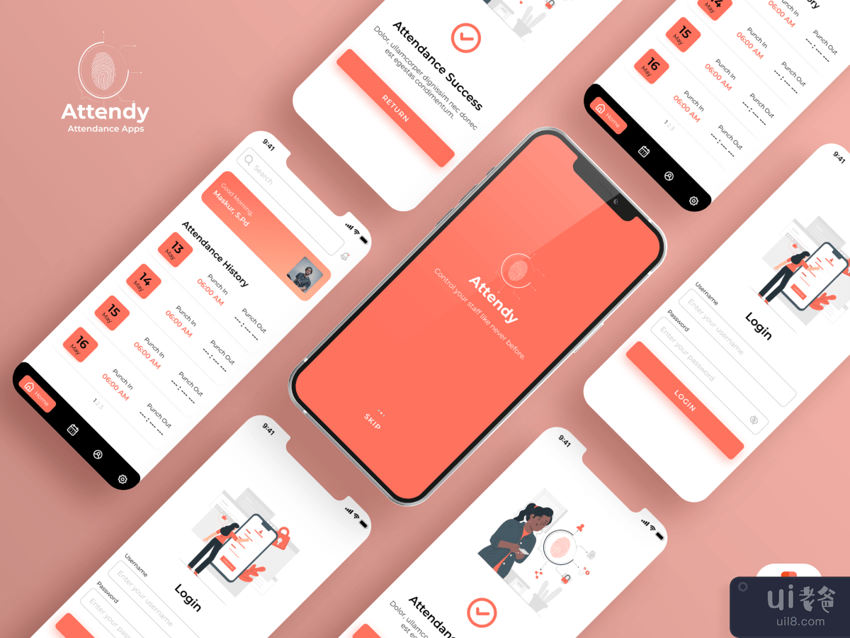 Attendy - An attendance Apps UI Kits