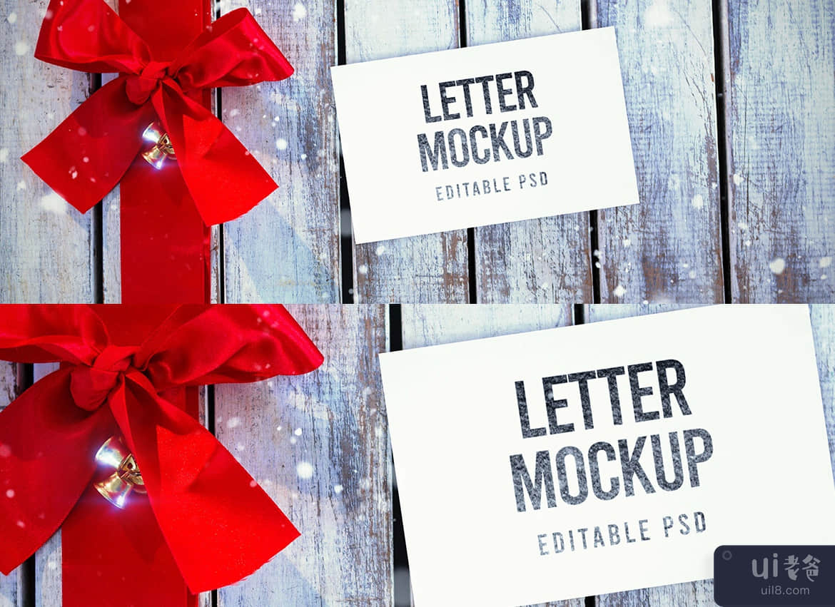 圣诞装置和字母样机集(Christmas Device and Letter Mockup Set)插图4
