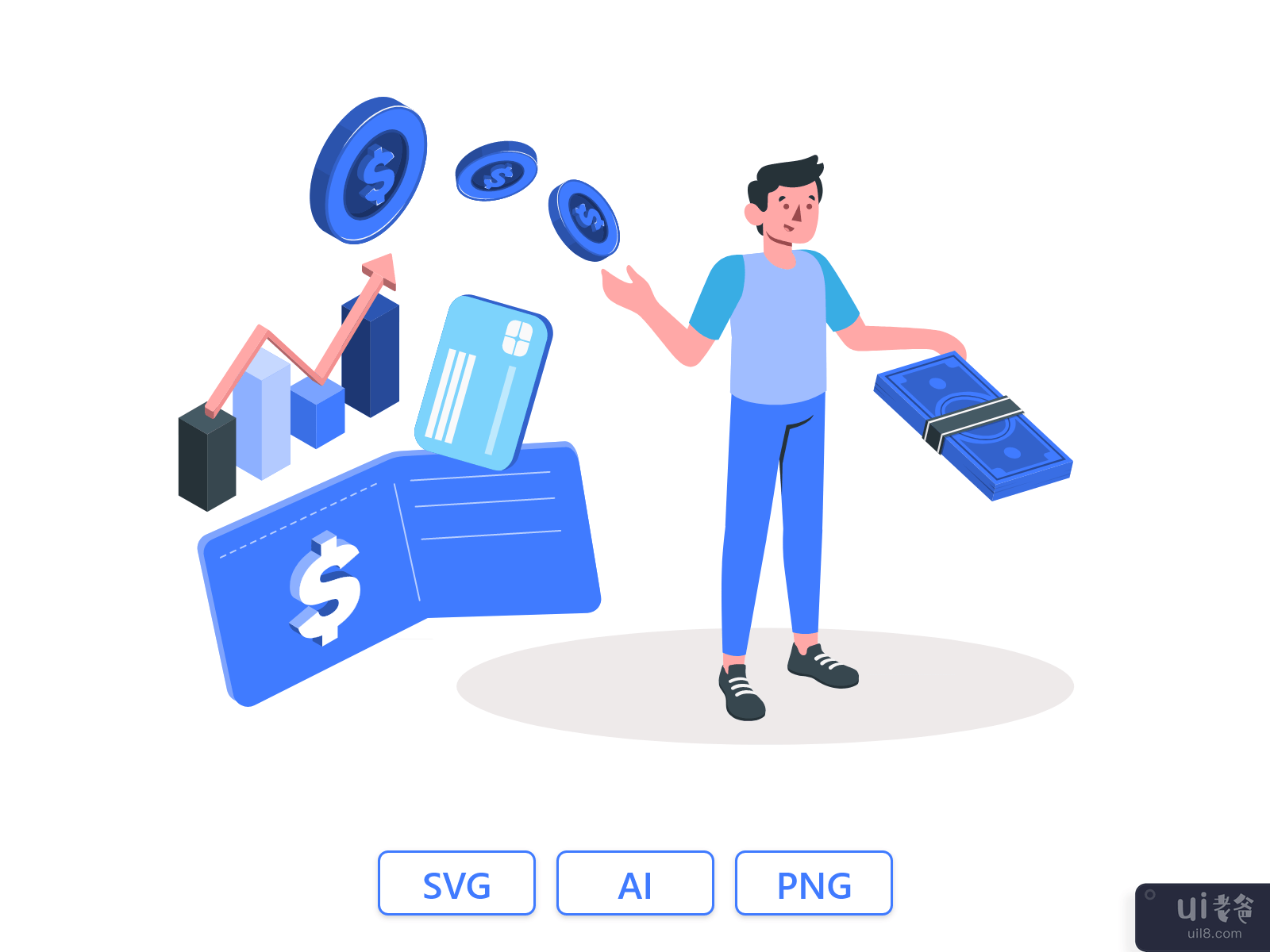 Banking App - Payments And Wallet App - add Card Illustrations , Logo