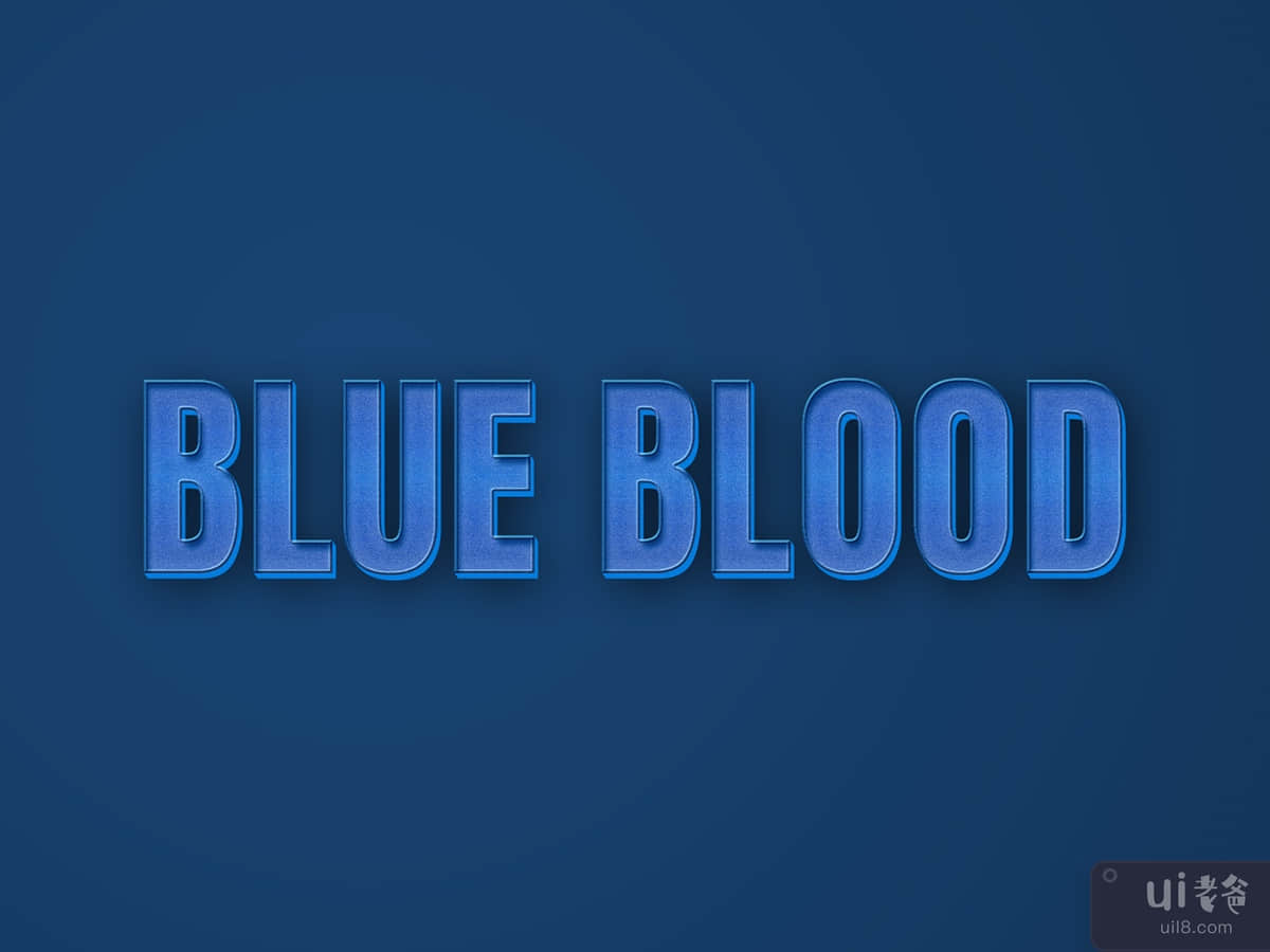 Blue blood 3d style text effect social banner | Logo Mockup