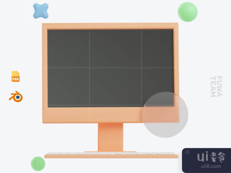 Computer - 3D School Icon Pack (front)