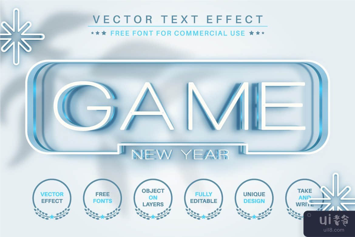 2022 年 - 可编辑文本效果，字体样式(2022 Years - Editable Text Effect, Font Style)插图4