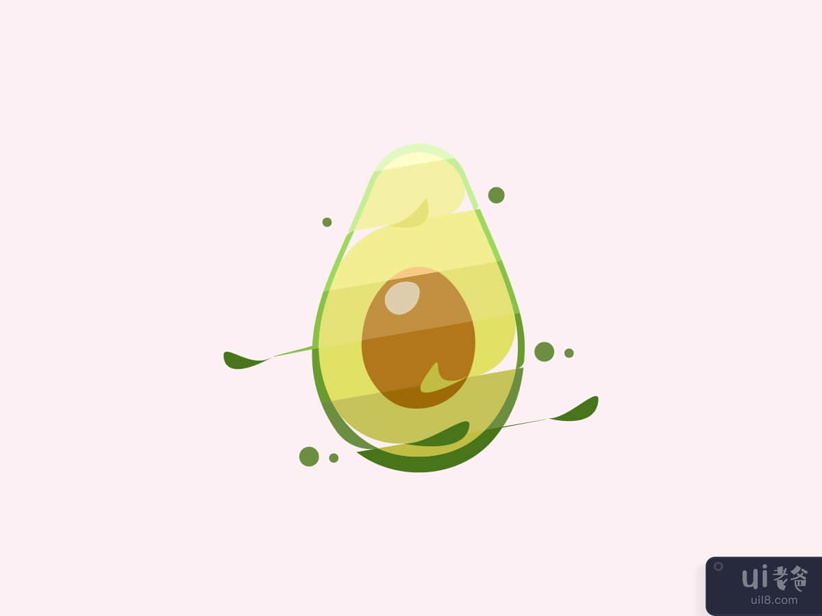 Avocado vector illustration 