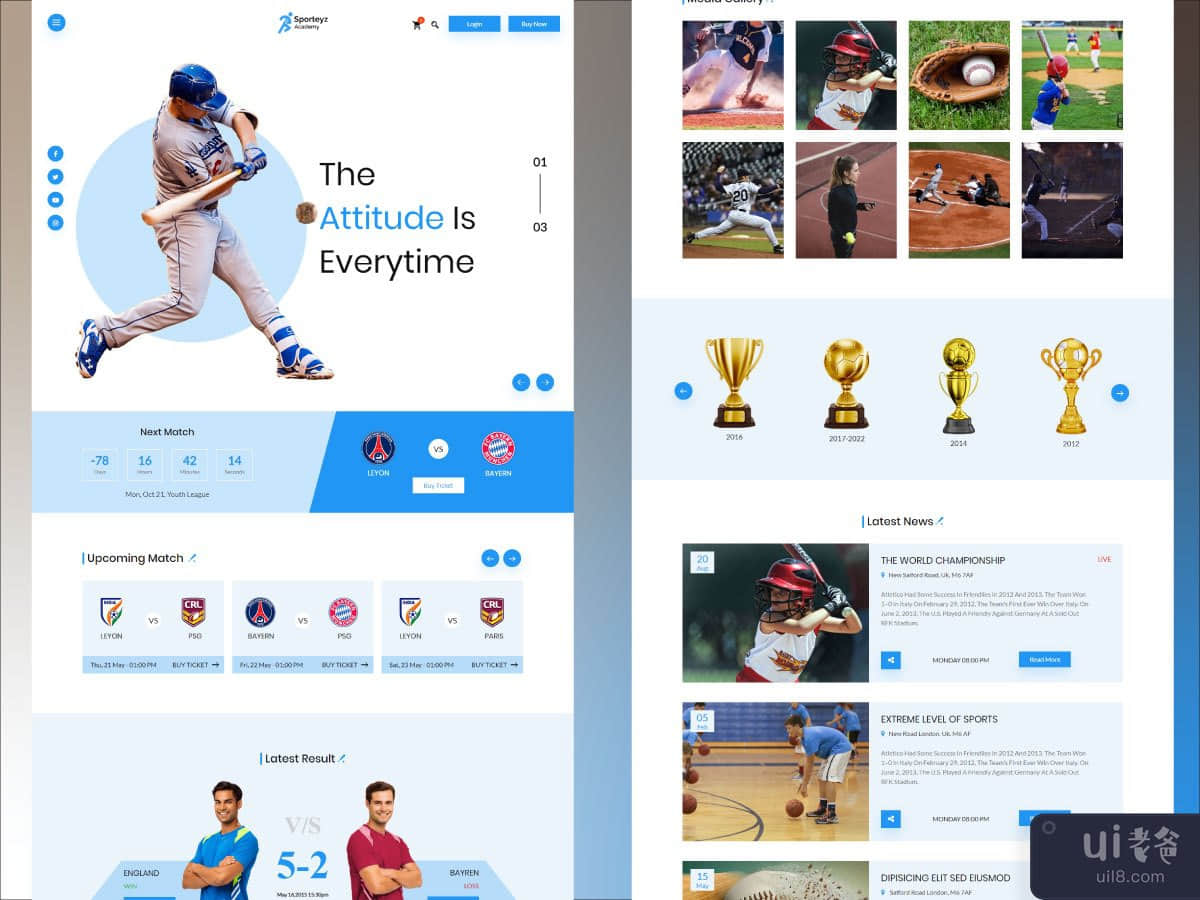 Baseball HTML Template