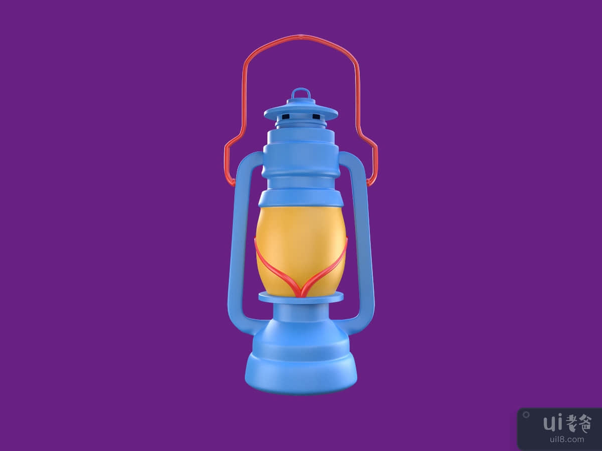 3D Rendering Ramadan Icon traditional lantern	