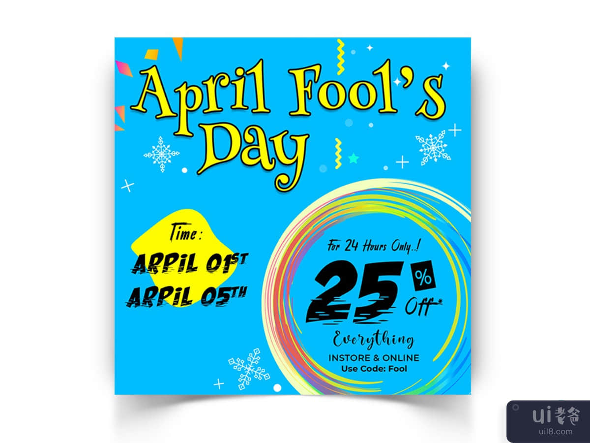April Fools Day Social Media Templates