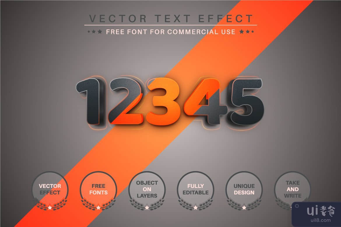 3D Redding - 可编辑的文字效果，字体样式(3D Redding - Editable Text Effect, Font Style)插图3