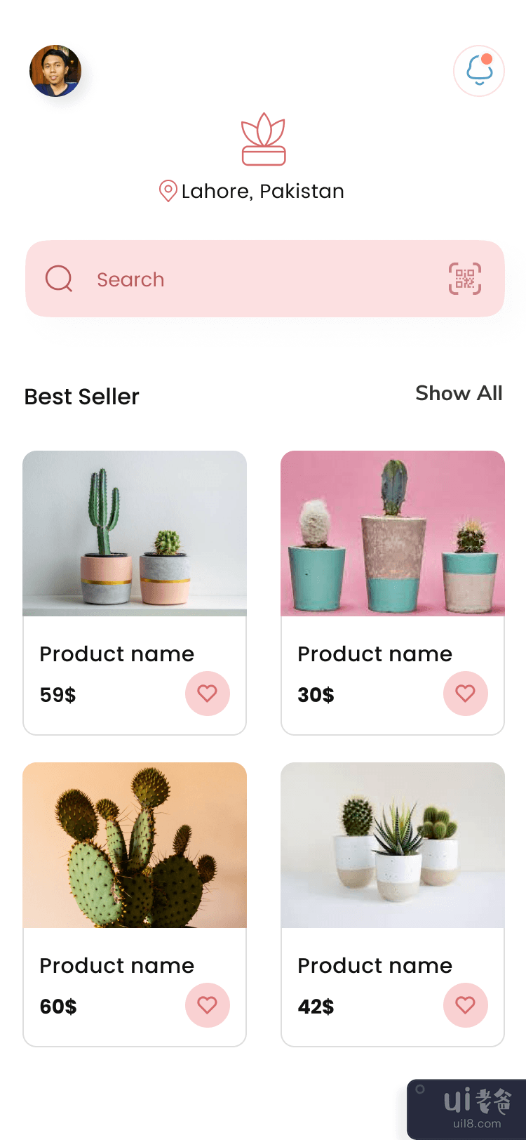 Cactus Store Ecommerce Online Store - Plant Store iOS App(Cactus Store Ecommerce Online Store - Plant Store iOS App)插图4