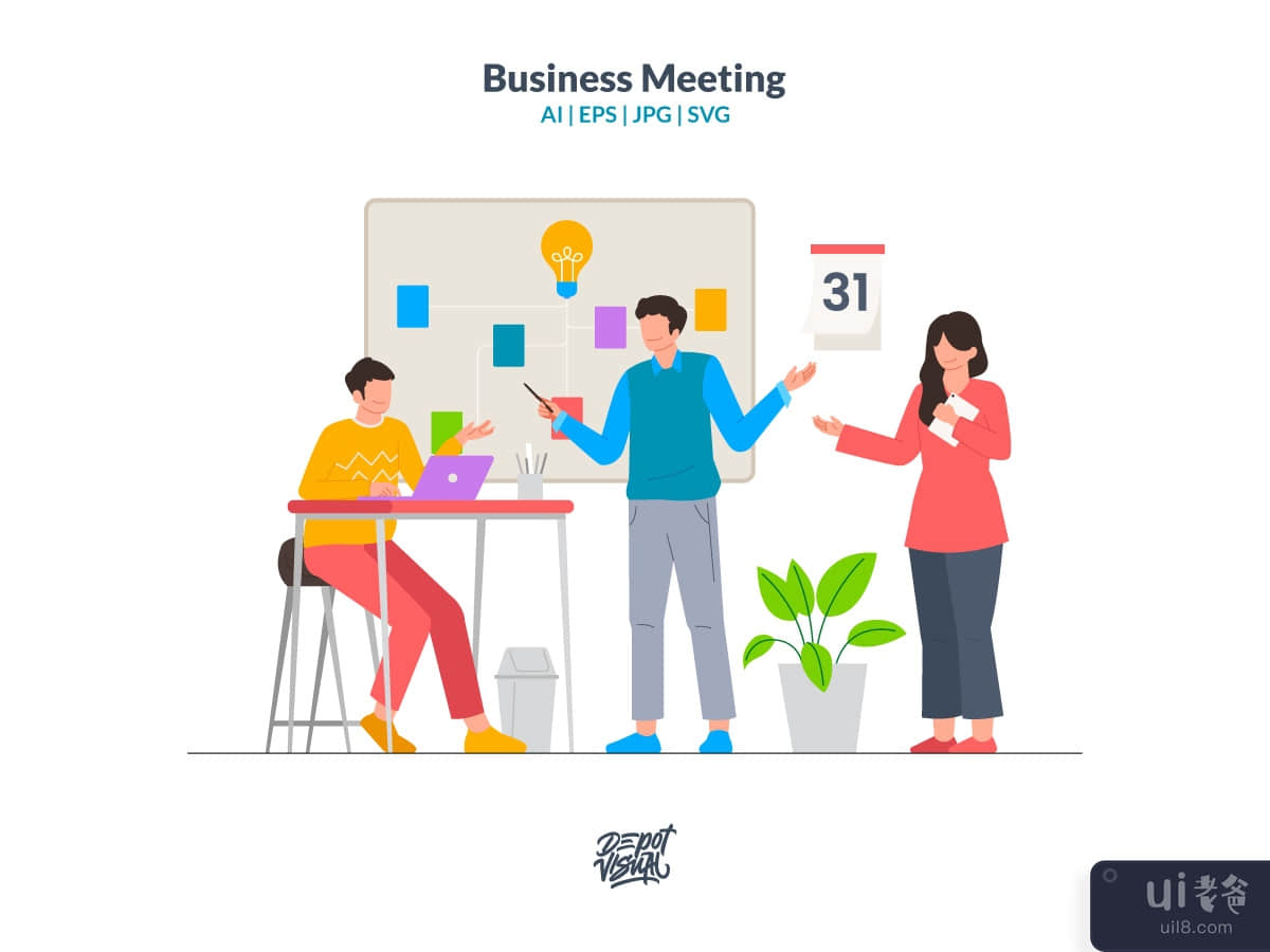 Business Meeting - Startup Illustration