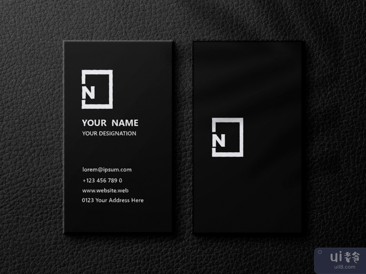 Black Business Card Templates With Logo