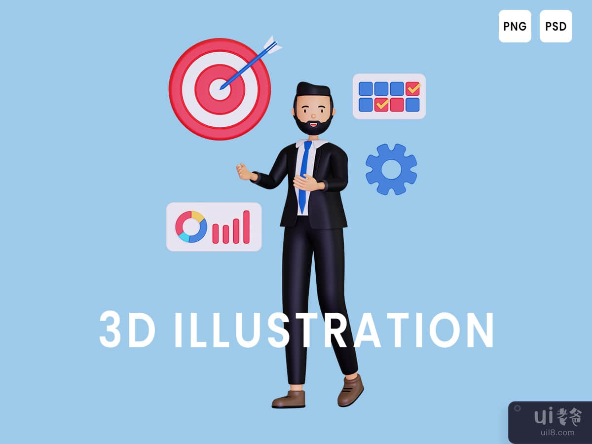 Business Goals 3D Illustration