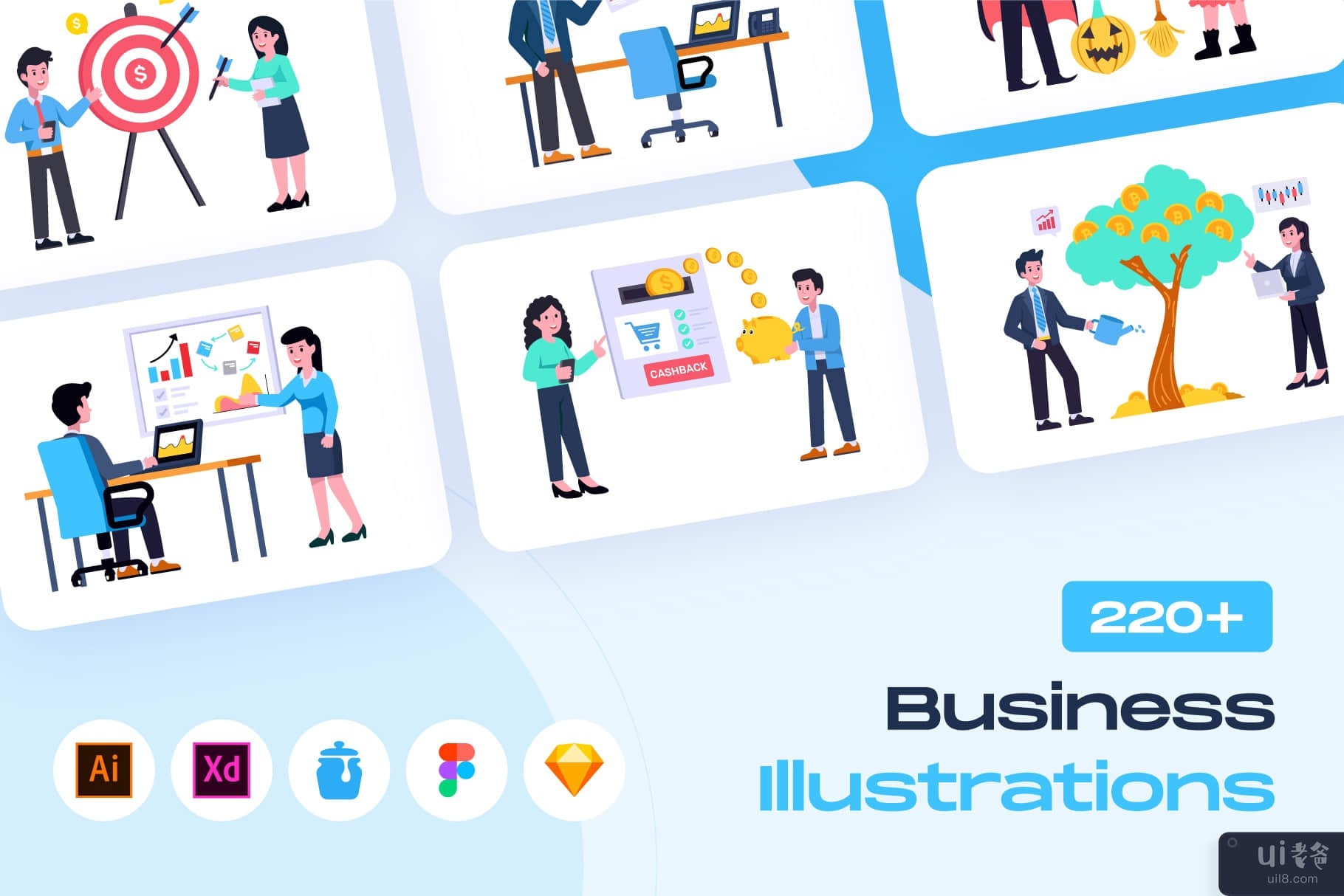 200+ 商业插图(200+ Business Illustrations)插图10