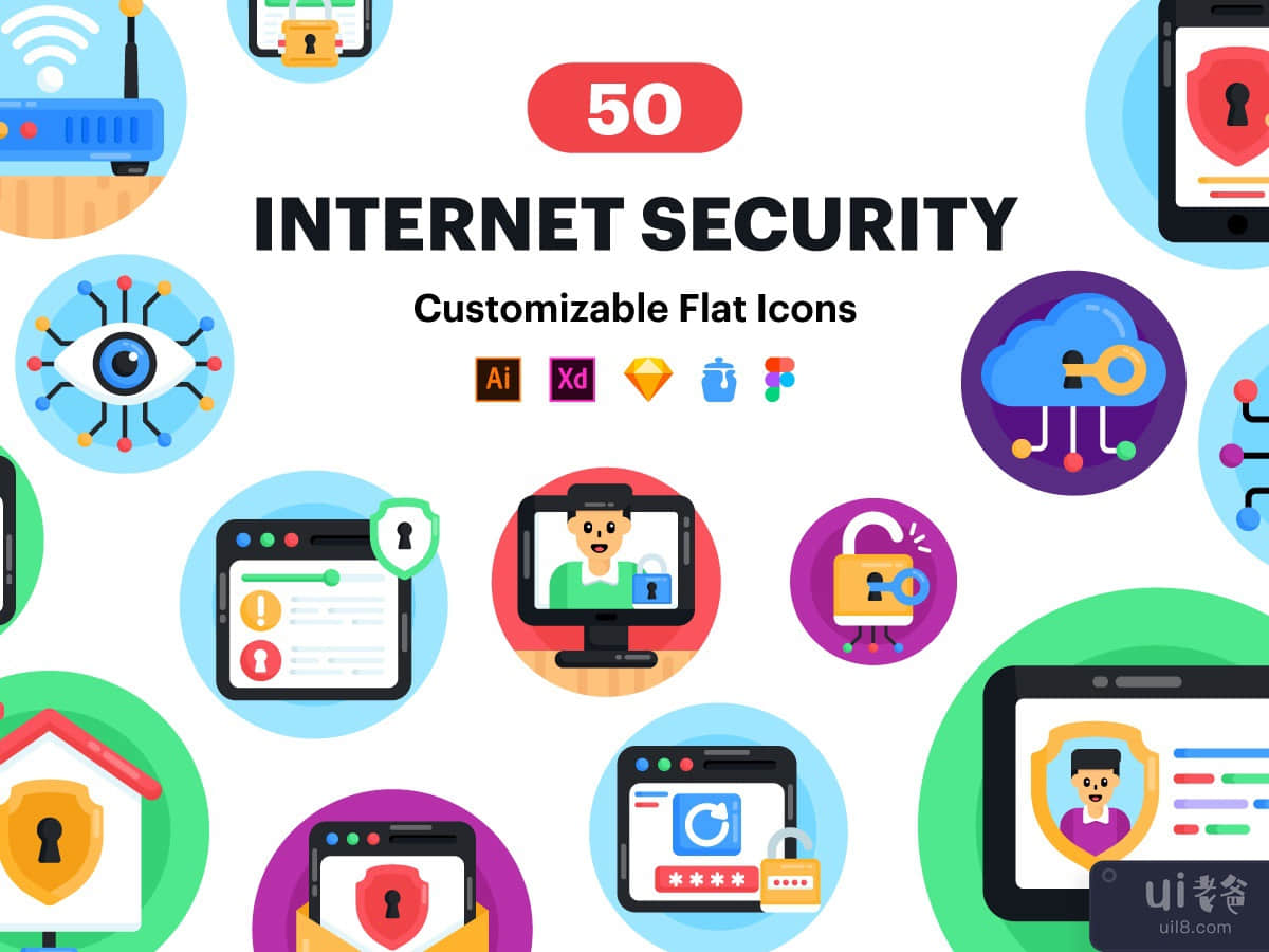 50 Internet Security Icons 