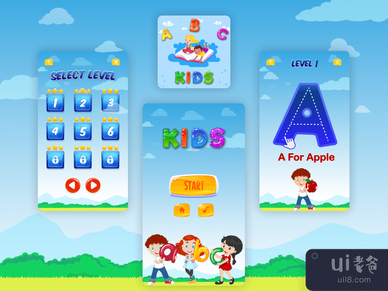 ABC Kids - learning Game App UI Kit