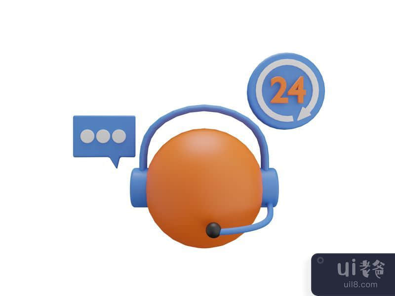Customer Support - e-Commerce 3d illustration